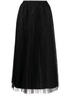 RedValentino юбка из тюля пуэн-деспри