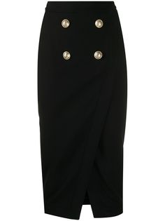 Balmain юбка-карандаш с декоративными пуговицами
