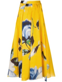 Carolina Herrera юбка А-силуэта с цветочным принтом