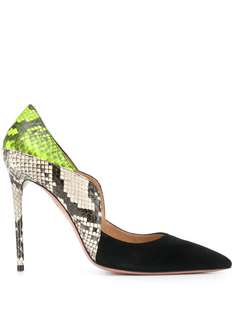 Aquazzura туфли-лодочки Suave с тиснением под кожу змеи