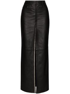 Saint Laurent декорированная юбка макси