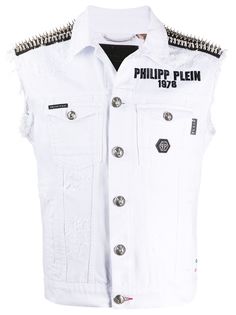 Philipp Plein джинсовая куртка без рукавов