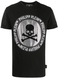 Philipp Plein футболка с декором Skull