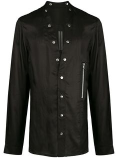 Rick Owens рубашка на кнопках с молнией
