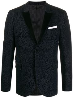 Neil Barrett приталенный пиджак с леопардовым принтом