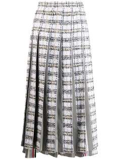 Thom Browne плиссированная юбка в клетку