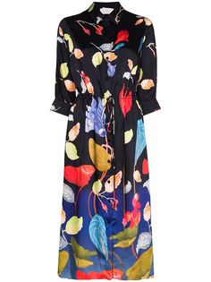 Peter Pilotto платье-рубашка длины миди с цветочным принтом