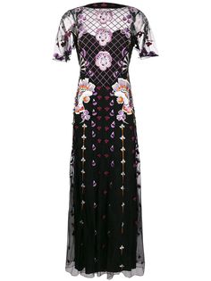 Temperley London платье макси с вышивкой