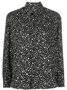 Saint Laurent рубашка с анималистичным принтом