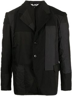 Black Comme Des Garçons блейзер в технике пэчворк