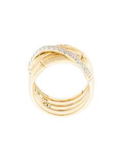 John Hardy кольцо Bamboo из желтого золота с бриллиантами