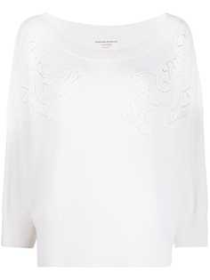 Ermanno Scervino кашемировый джемпер с цветочной вышивкой