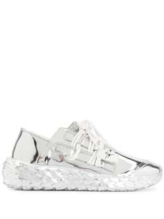 Giuseppe Zanotti кроссовки с эффектом металлик