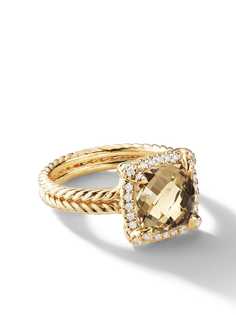 David Yurman 18kt yellow gold Châtelaine citrine and diamond ring