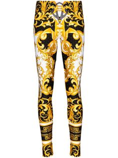 Versace легинсы с принтом Baroque