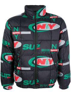 Supreme двусторонний пуховик NY