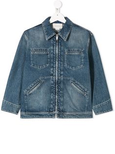 Gucci Kids джинсовая куртка с вышивкой