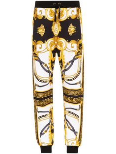 Versace спортивные брюки с принтом Baroque