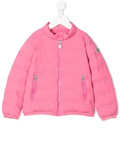 Moncler Enfant пуховик с нашивкой-логотипом