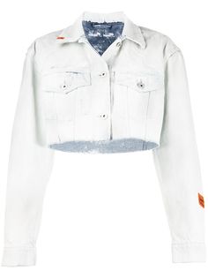 Heron Preston джинсовая куртка с необработанными краями