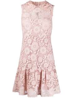 RedValentino кружевное платье с цветочной вышивкой