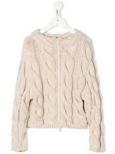 Brunello Cucinelli Kids кардиган фактурной вязки