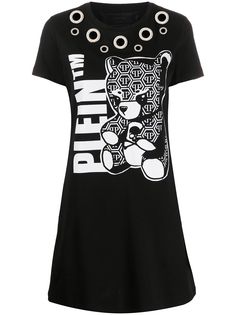 Philipp Plein платье-футболка Teddy Bear с принтом