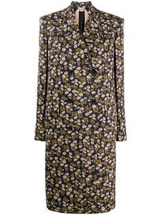 Nº21 пальто с цветочным принтом