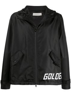 Golden Goose куртка с капюшоном и логотипом