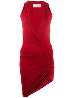 Alexandre Vauthier платье асимметричного кроя с V-образным вырезом