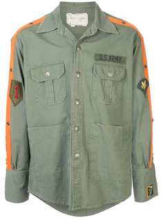 Greg Lauren куртка-рубашка в стиле милитари