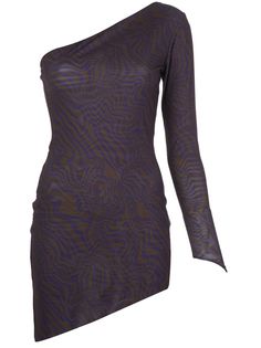 Maisie Wilen платье на одно плечо с графичным принтом