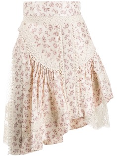 ZIMMERMANN юбка асимметричного кроя с цветочным принтом