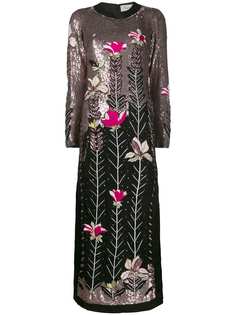 Temperley London платье макси с цветочным декором