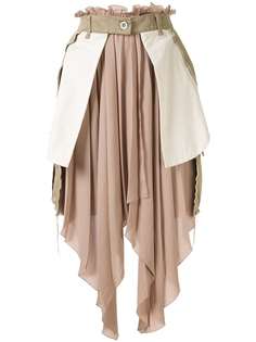 UNRAVEL PROJECT юбка асимметричного кроя со вставками