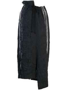 Ys юбка миди асимметричного кроя с жатым эффектом Y's