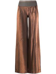 Rick Owens Lilies брюки широкого кроя с эффектом металлик