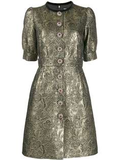 Dolce & Gabbana парчовое платье мини с эффектом металлик