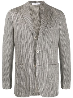 Boglioli пиджак с узором в елочку