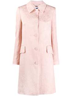 Blumarine однобортное пальто с цветочным принтом