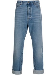 Balmain прямые джинсы с подворотами