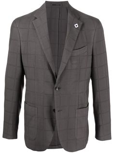 Lardini однобортный пиджак в клетку