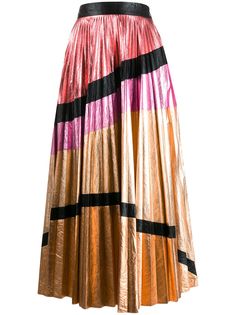 Christopher Kane плиссированная юбка в стиле колор-блок