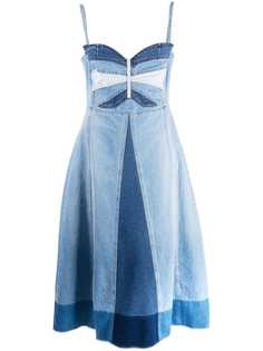 RED Valentino джинсовое платье в технике пэчворк