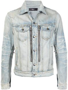 AMIRI джинсовая куртка с эффектом потертости