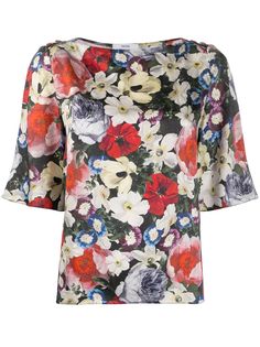 Erdem блузка с цветочным принтом