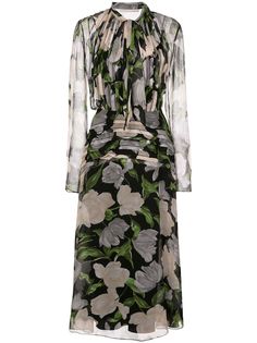 Jason Wu Collection платье миди с цветочным принтом