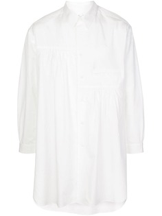 Yohji Yamamoto рубашка оверсайз со сборками