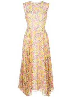 Jason Wu Collection платье с плиссировкой и цветочным принтом