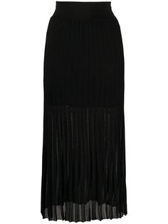 Balmain плиссированная юбка миди